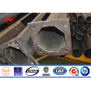 80 Microns Round 8m Street Light Poles Hot Dip Galvanized