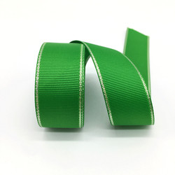 Metallic Ribbon Wedding Decoration Silver Metallic Edge Grosgrain Ribbon Hair