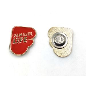 Quality Shiny Gold Red Soft Enamel Badge with Magnetic Clasp for Custom Emblem/Lapel Pin Collection Available in 1 Inch Size for sale