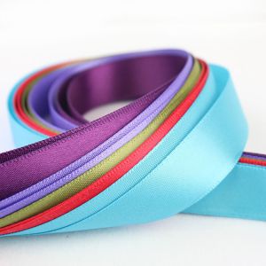 Smooth Double Faced Satin Ribbon , Eco Friendly Silver Satin Ribbon