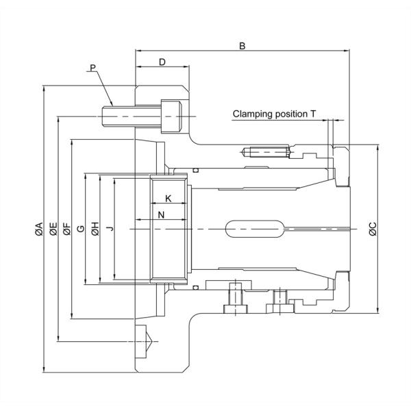 LL-A Push Type Collet Chuck With Taper For Direct Mounting On Spindle Nose