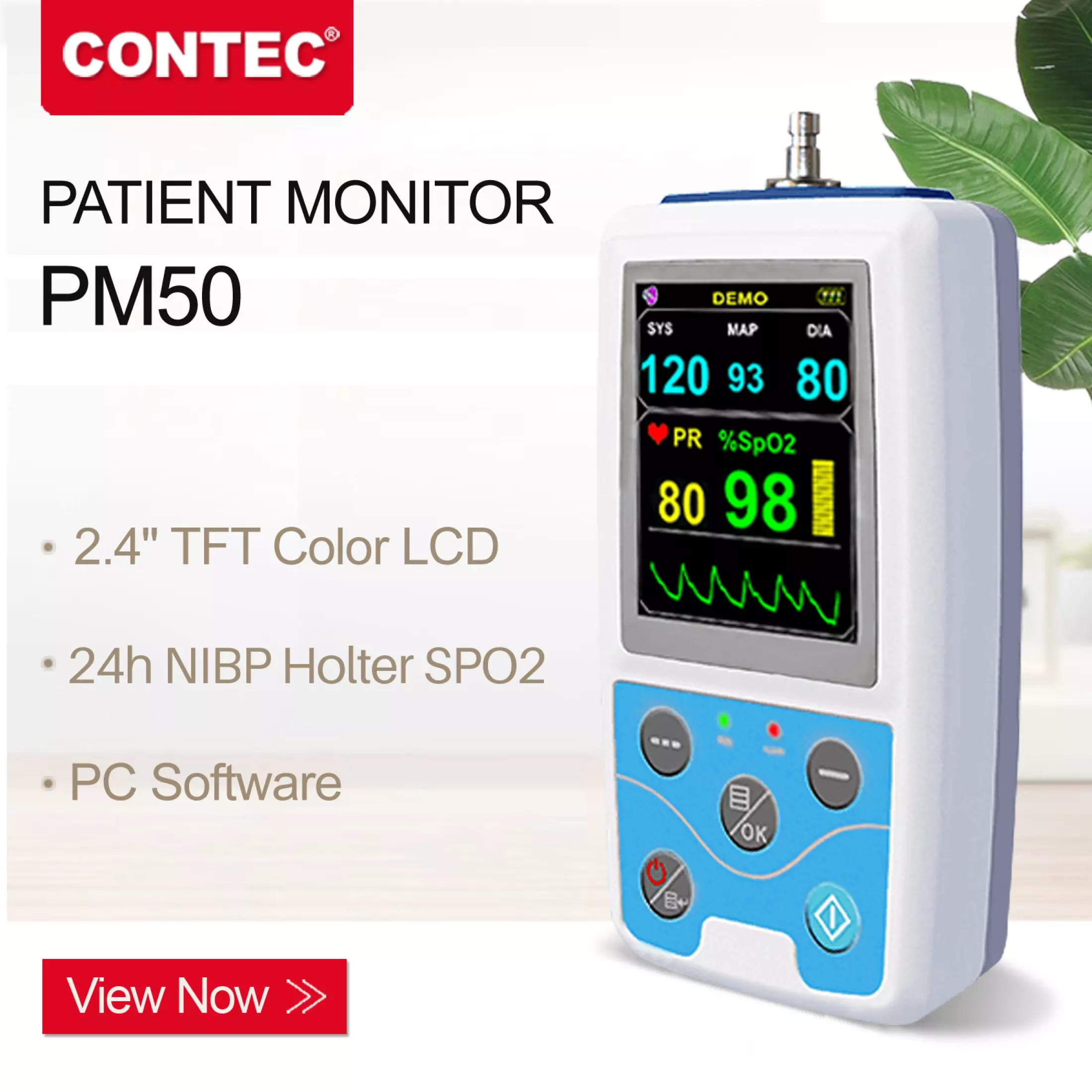 Ambulatory Blood Pressure Monitor SPO2 Digital Pulse Oximeter Rate