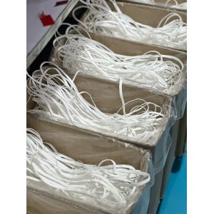 N95 Face Mask Elastic Ear Bands 5mm 6mm 6.5mm 7mm White Polyester Spandex