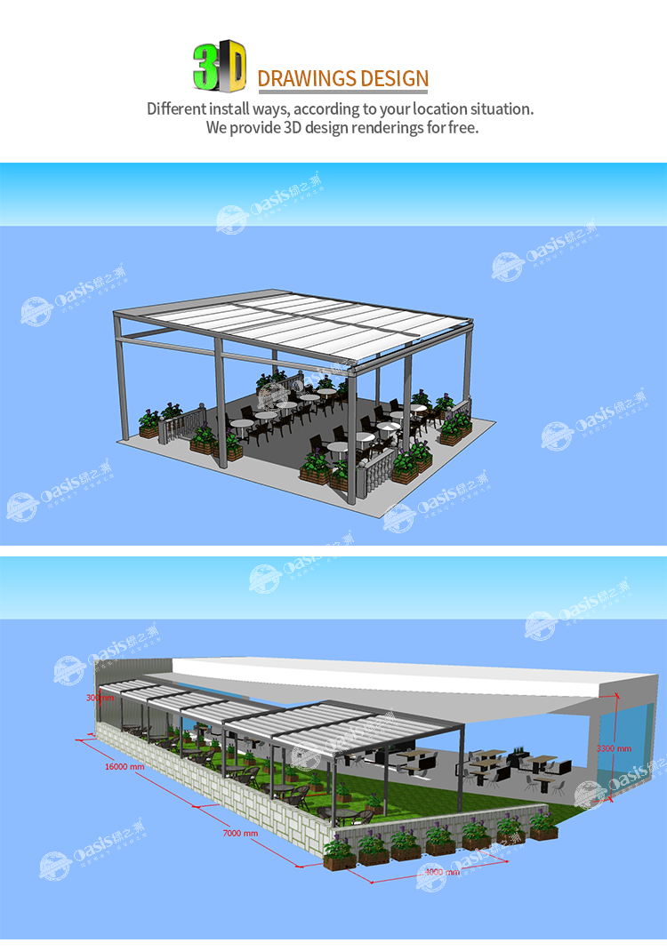 Retractable Windproof Canopy Ultra-Lightweight Aluminum Pergola Customizable Outdoor Sunshade Retractable Roof Pergola Gazebo