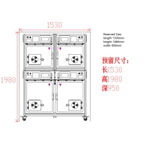 1410*840*1900mm Controlled Oxygen Pet ICU Cage