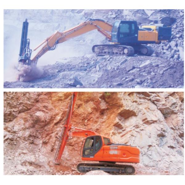 Crawler Excavator Rock Drill Attachment Color Customized OEM Available