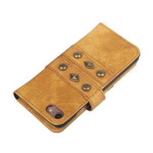 Handmade iphone wallet Rivet flip leather cover for iphone 7 apple case with