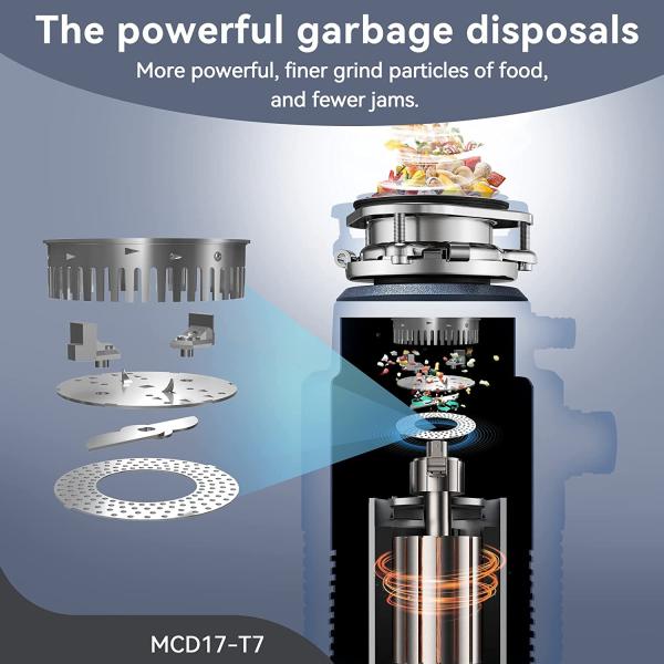 1 HP Powerful Food Waste Grinders for Kitchen Food Garbage Disposal