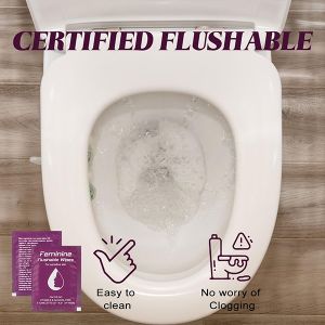 Custom Flushable Individually Wrapped Cleansing Travel Friendly PH balanced