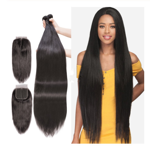 Buy Unprocessed Peruvian Virgin Human Hair Extensions 40 Inches Silky Straight at wholesale prices