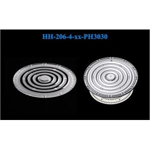 3030/2835 LEDs 184×9.5mm 60°/90°/120° Available PC Material Light Uniform Distribution UFO High Bay Lighting Lens