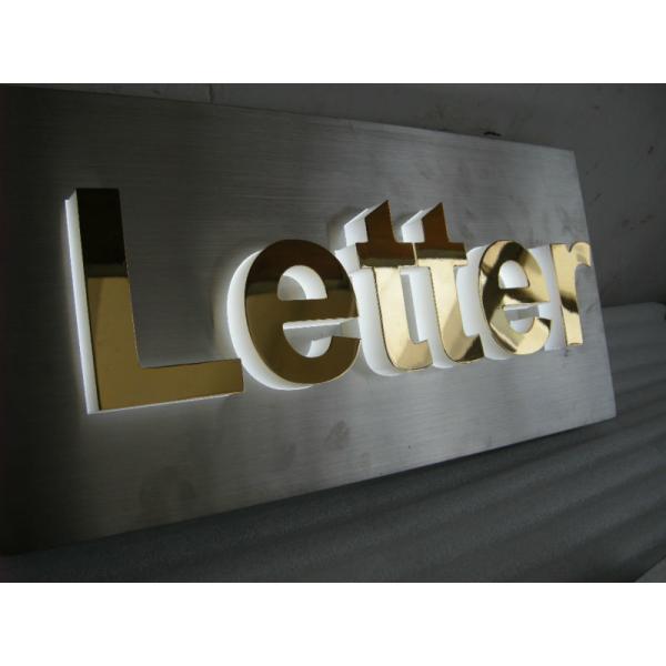 Buy Stainless Steel 3D LED Backlit Signs Easy To Install at wholesale prices