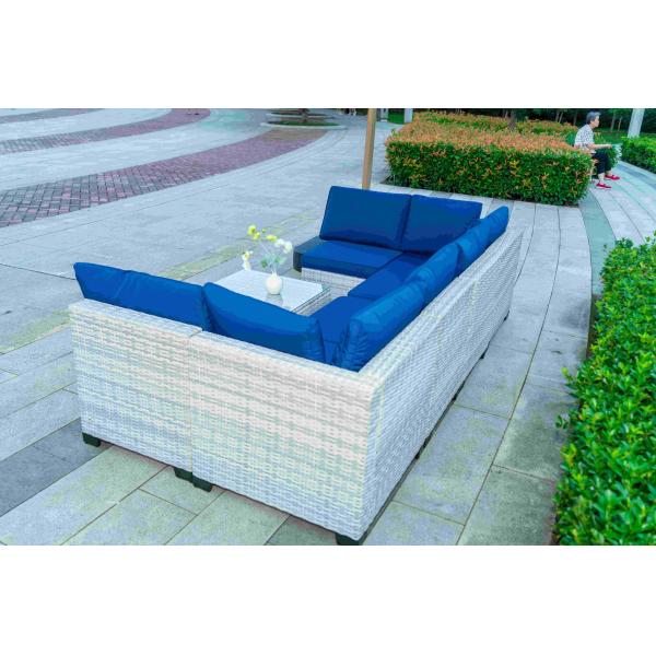 Outdoor furniture rattan living room sofa woven balcony combination rattan chair booth leisure bar home
