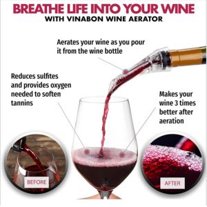 Stainless Steel Wine Aerator Pourer Deluxe Decanter Spout For Robust Red And