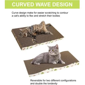 Custom Cat Scratching Board, Corrugate Cat Scratcher for Indoor Cats with Catnip