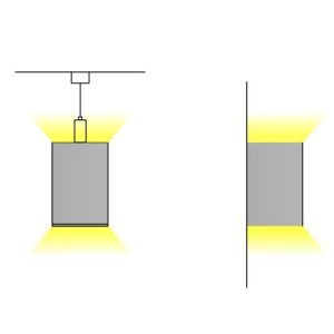 100mm*120mm Aluminum LED profile extrusion for Pendent Lighting