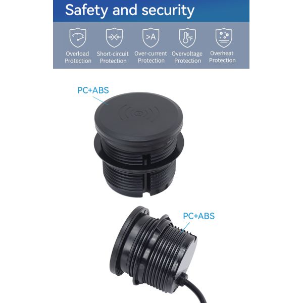 Detailed perspective of the rotating cover and installation components