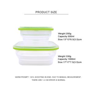 800ML Biodegradable Collapsible Kitchen Storage Containers