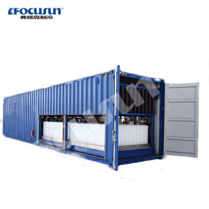 33.9KW Industrial Mobile Container Block Ice Machines with 10 Tonnes/Day