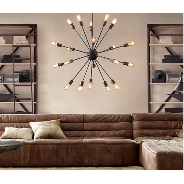 Multi - Head LED Downlight Ceiling Light Large Wrought Iron Pendant Lighting Kitchen