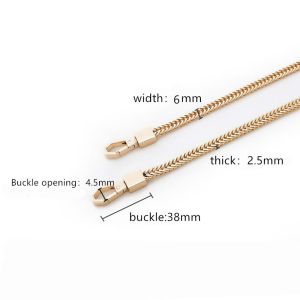 detachable strap Bag chain strap flat chain non-fading metal shoulder strap