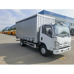 GVW 3500kg Japanese Isuzu Tarpaulin Truck KV100 115hp Light Cargo Box Van Truck
