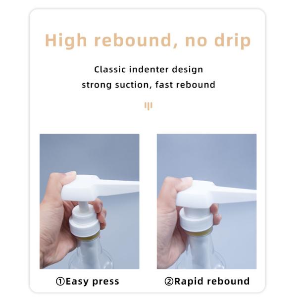 15 / 30cc Dosage Square Head Plastic Sauce Dispenser Pump For Ketchup 38mm 43mm