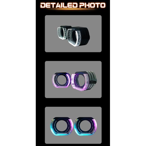 High Level Crystal Angel Eyes 7D Crystal Shroud 2.5 Inch White Color Black Shroud