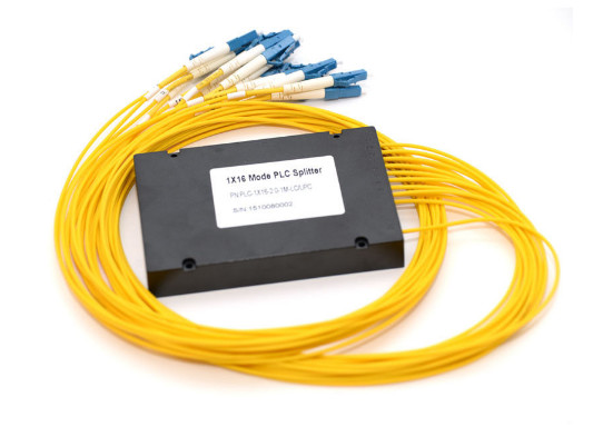 Buy Lc / Upc Fiber Optic PLC Splitter 1 X 16 PVC Jacket 1260 - 1650nm Wavelength at wholesale prices