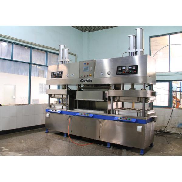 Buy Eco - friendly Moulded Pulp Paper Plate Making Machine Food Box Dish Tray Production Line at wholesale prices