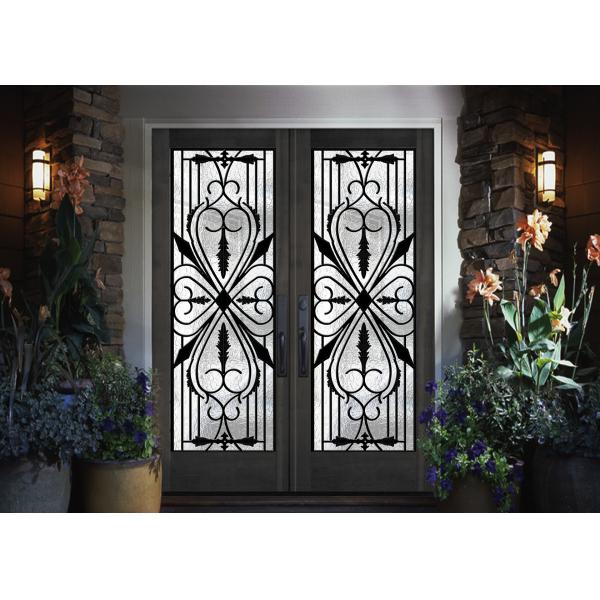 Buy Traditional Custom Spray Coating Wrought Iron Glass With Hot Dipfabricated at wholesale prices