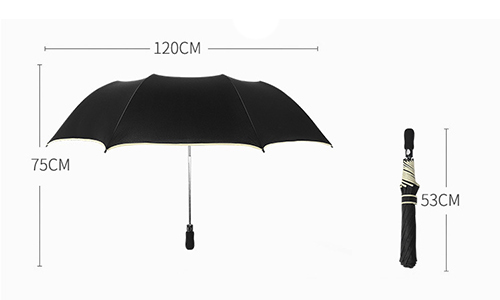 54-inch 2-fold self-open compact umbrella size