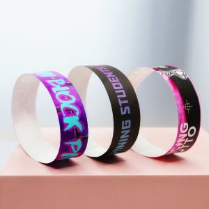 Sequential Numbered Tyvek Wristband Waterproof Full Color Printing With Your