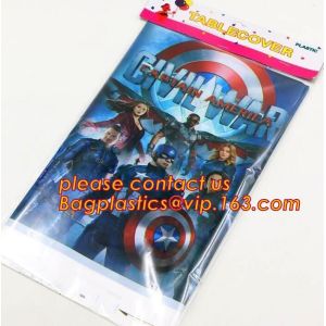 Birthday tablecloth Cartoon kids happy birthday party plastic tablecover