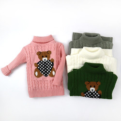Customized Knitted Jacquard Cable Pattern Children Little Kids Winter Clothing