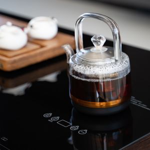 Garage Smart Coffee Table Fridge with 2 Drawers and Wireless Charging Functional