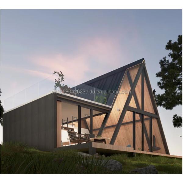 Triangle Shape Small Cabin A Frame House Kit For Living In Chinese Design Style With Customized Color