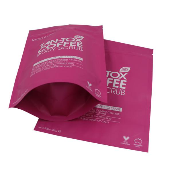 Custom printed scrub waterproof laminated multiple layer food packaging k plastic aluminum foil bag for coffee