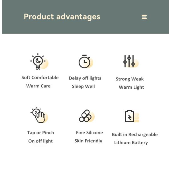 Kawai Bear Kids Baby Nursery Bedroom Night Light lamp Gifts Silicone Bear Light Kids Night Light