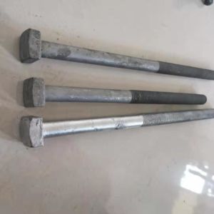 Galvanized Machine Power Line Fittings Square Flat Head Bolt Fastener