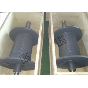 Professional Steel LBS Grooved Drum With Cable / Black Winch Reel