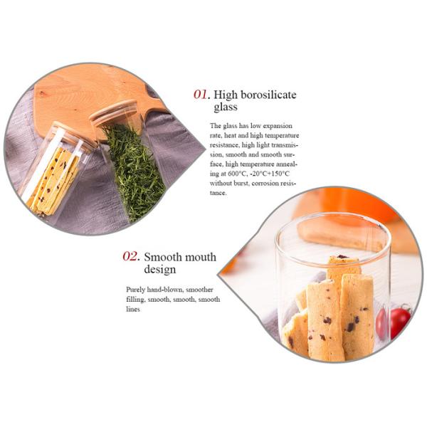 175ml 300ml Sealed Glass Jars Transparent Color Borosilicate Glass