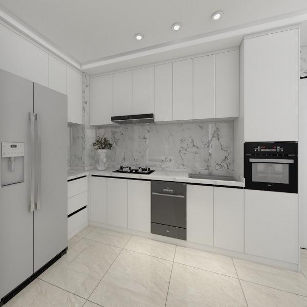 Professional Customized Kitchen Cabinet with Lacquer Surface Treatment and Melamine Board