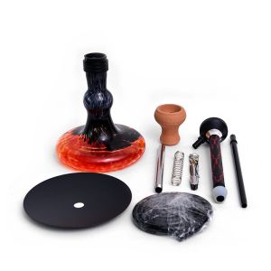 Silicone Single Hose Hookah KTV Aluminum Alloy Metal Glass Shisha Hookah