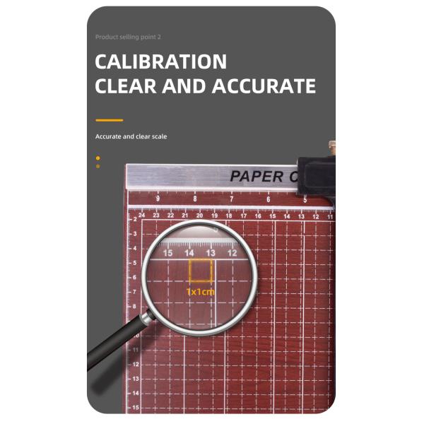 Mini Paper Cutter with Wooden Base Manual Paper Trimmer from ZEQUAN