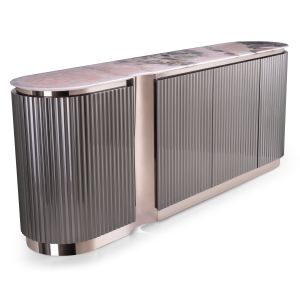 Luxury Stainless Steel Console Table ODM OEM Marble Top Sideboard