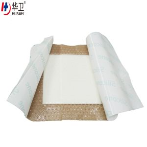 China manufacturer wholesale silicone foam dressing 15*15cm