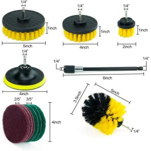 12PCS Multi Purpose Drill Brush Kit 1.28 Pounds Attachment Various Bristles