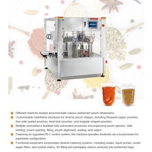 Premade Rotary Spice Powder Multifunction Packing Machine Auger Filler Chili