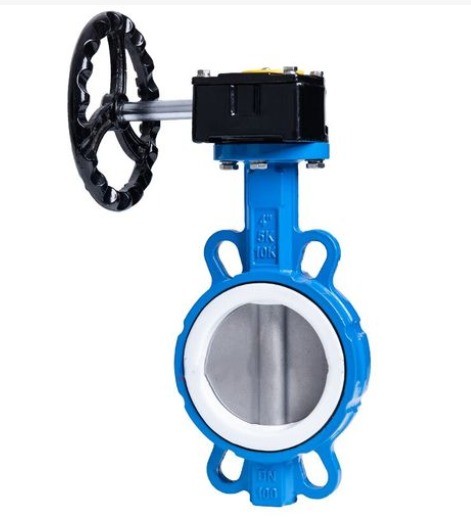 Diaphragm Structure 4 Inch Wafer Center Butterfly Valve Manual Handle for OEM